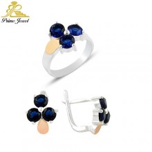 Altın +Gümüş Zirkon Taşlı Set